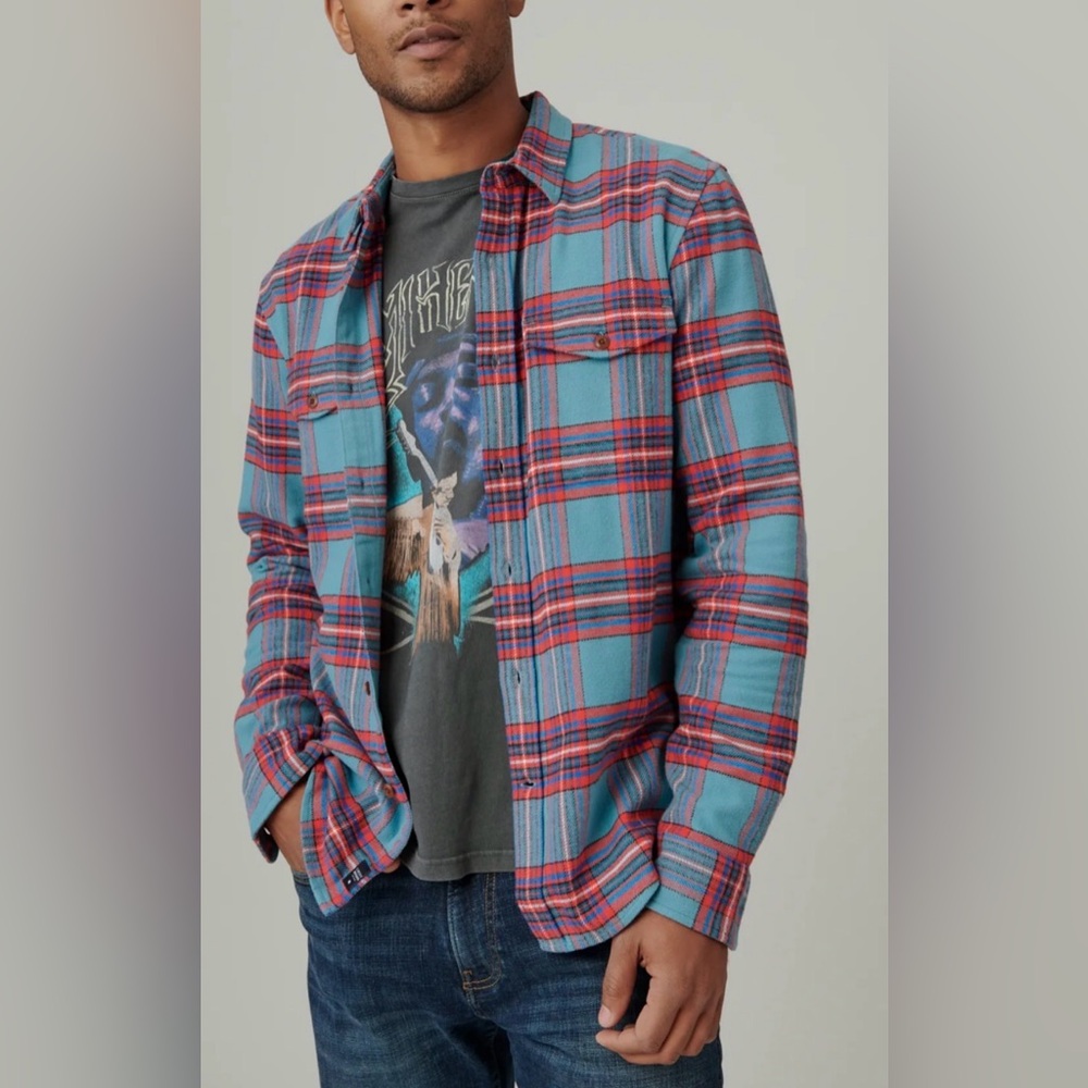 Lucky Brand Plaid Utility Cloud Soft Long‎ Sleeve
Flannel